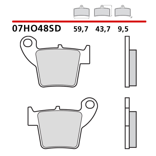 Pastiglie Brembo posteriori standard