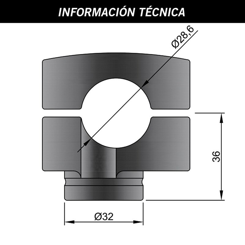 Vicma Riser / Torretta manubrio neri per Moto / Scooter