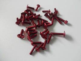 KIT VITI CARENA IN ERGAL COLORE ROSSO COMPLETO per Yamaha R6 2008 2009 2010 2011