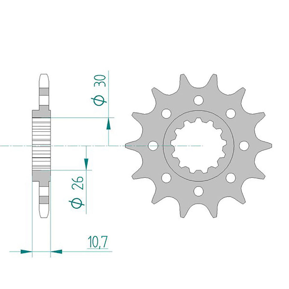 21804-14 AFAM PIGNONE 520 DENTI 14 per Honda CBR 600 F PC25/31 1993