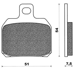 BP 078 Cp. pastiglie C4 Gilera Nexus SP 500 EU3 Post. 500 4T 06 07