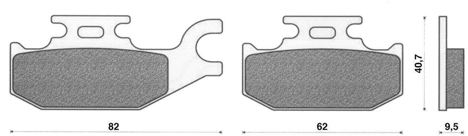 Coppia pastiglie freno Posteriori per Suzuki Burgman UH 200 K7-L0 2007-2010