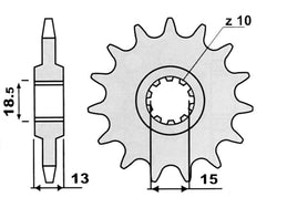 per Fantic Motor Pignone Cat428 Z=12