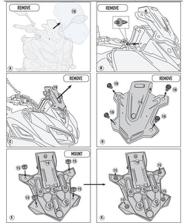 GIVI kit attacchi parabrezza per Yamaha Tracer 900 / Tracer 900 GT 2018-2020