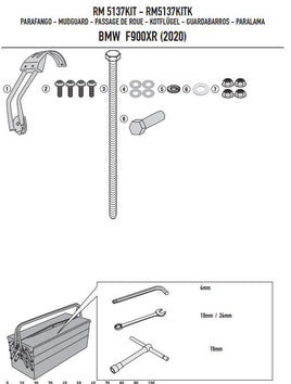 GIVI Kit supporto attacchi per parafango per BMW F 900 R 2020 2021 2022