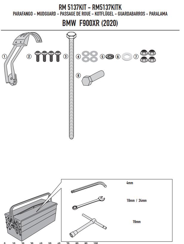 GIVI Kit supporto attacchi per parafango per BMW F 900 R 2020 2021 2022