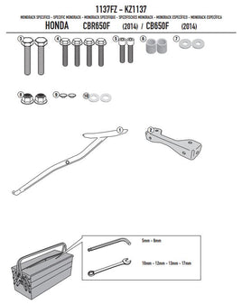 GIVI Attacco post bauletto Monolock o Monokey per Honda CB650 F/CBR650F 2014-16