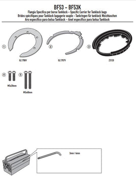GIVI Flangia per borse da serbatoio TANKLOCK per Husqvarna Svartpilen 701 2020