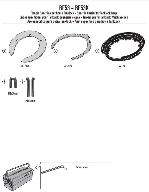 GIVI Flangia per borse da serbatoio TANKLOCK per Husqvarna Svartpilen 701 2020