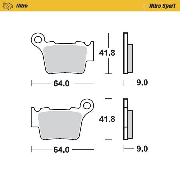 Pastiglie Moto Master per Ktm 250 SX-F (06-24) posteriori nitro