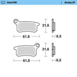 Pastiglie Moto Master per Husqvarna 65 TC (17-22) anteriori GP