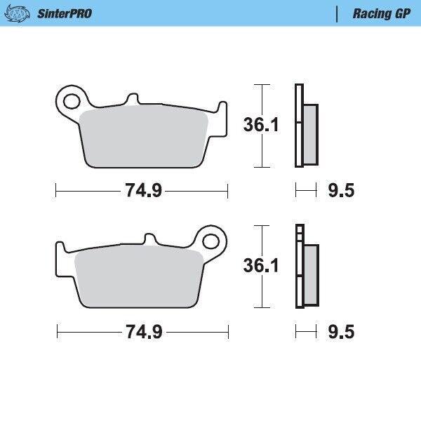 Pastiglie Moto Master per Kawasaki KX 500 (96-04) posteriori GP