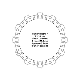 Dischi frizione NRTeam PER KTM 400 EXC-F (04-07) - Serie guarniti - 1,8 mm