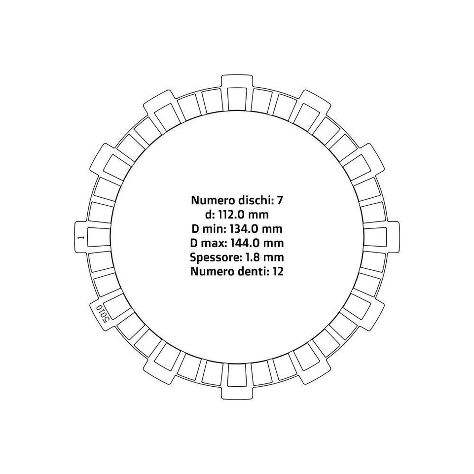 Dischi frizione NRTeam PER KTM 400 EXC-F (04-07) - Serie guarniti - 1,8 mm
