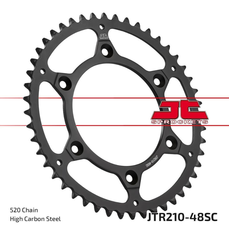 Corona JT acciaio Honda CR 500 (84-04) 48 denti scaricata