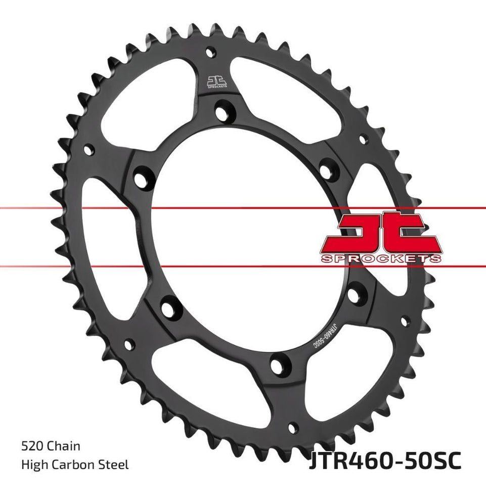 Corona JT acciaio Kawasaki KX 125 (80-08) 50 denti scaricata