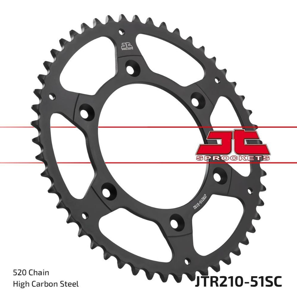 Corona JT acciaio Honda CRF 450 R (02-24) 51 denti scaricata