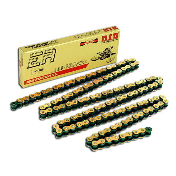 Catena Moto DID passo 420 cross professionale senza O-RING 140 maglie - oro