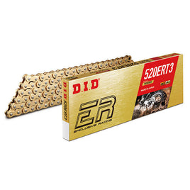Catena Moto DID passo 520 cross professionale senza O-RING 120 maglie - oro