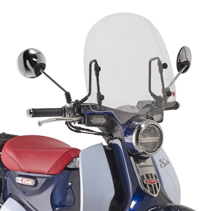 KAPPA Parabrezza Trasparente + Attacchi Per Honda Super Cub C125 2022-2023