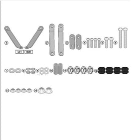 KAPPA Kit Attacchi Per Parabrezza Per SYM Fiddle 125 Euro 5 2020