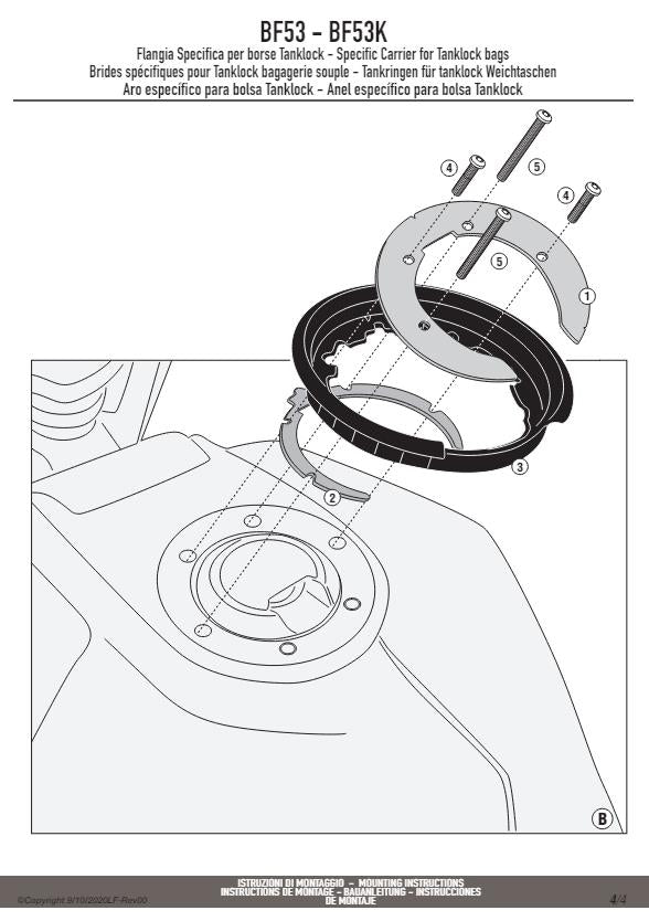 KAPPA Flangia Per Borsa Da Serbatoio Tanklock Per Husqvarna Svartpilen 701 2020