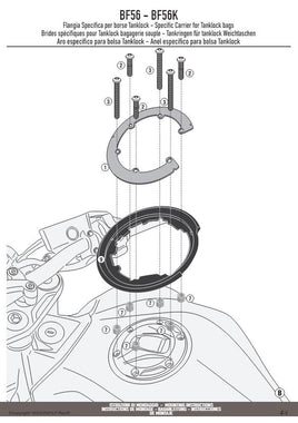 KAPPA Flangia Per Borsa Da Serbatoio Tanklock Per Voge Valico 650DS 2021-2023
