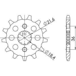 PIGNONE P520 - Z13 PER HONDA 250 NX AX1 1988-1993