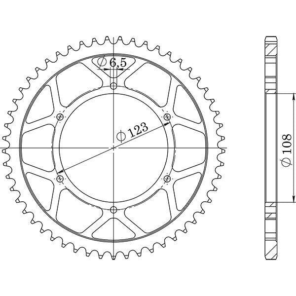 CORONA IN ACCIAIO P420 - Z53 PER APRILIA 50 RS 2006-2013