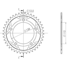CORONA IN ACCIAIO P520 - Z41 PER HONDA 500 CB X 2013-2016