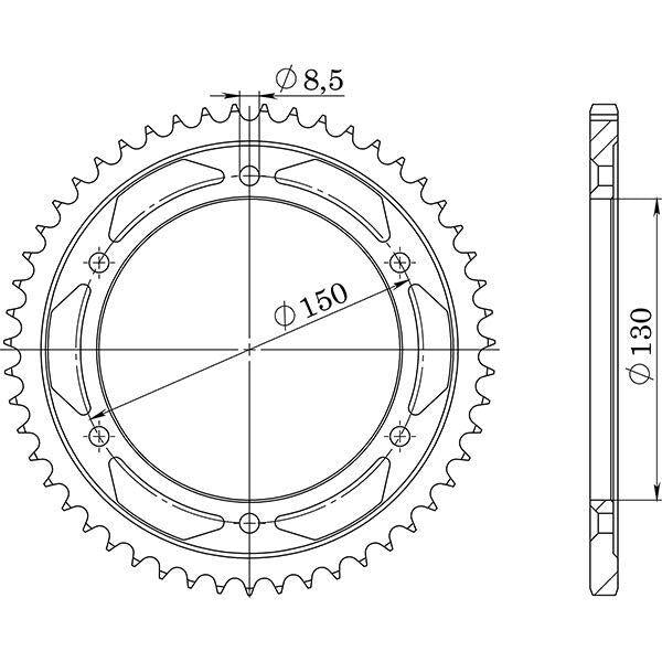 CORONA IN ACCIAIO P428 - Z51 PER HONDA 125 XLR 1998-1998