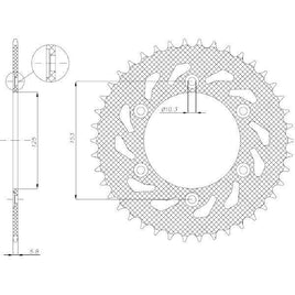 CORONA IN ACCIAIO P520 - Z48 PER HONDA 250 XR R 1990-1995