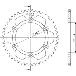 CORONA IN ALLUMINIO P525 - Z42 PER HONDA 600 CBR RR 2003-2006