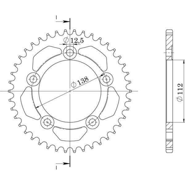 CORONA IN ALLUMINIO P525 - Z42 PER HONDA 1100 CMX REBEL DCT ABS 2021-2023