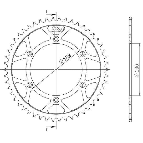 CORONA IN ACCIAIO P520 - Z46 PER APRILIA 550 SXV 2005-2014