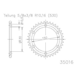 CORONA IN ALLUMINIO P530 - Z43 PER YAMAHA 750 YZF R 1993-1998
