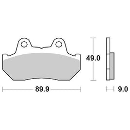 127HF SBS PASTIGLIA FRENO ANT DX o SX per HONDA 400 NSR 1985-1986
