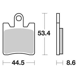 146HF SBS PASTIGLIA FRENO ANT per DAELIM 125 SQ S2 Freewing FI 2007-2009
