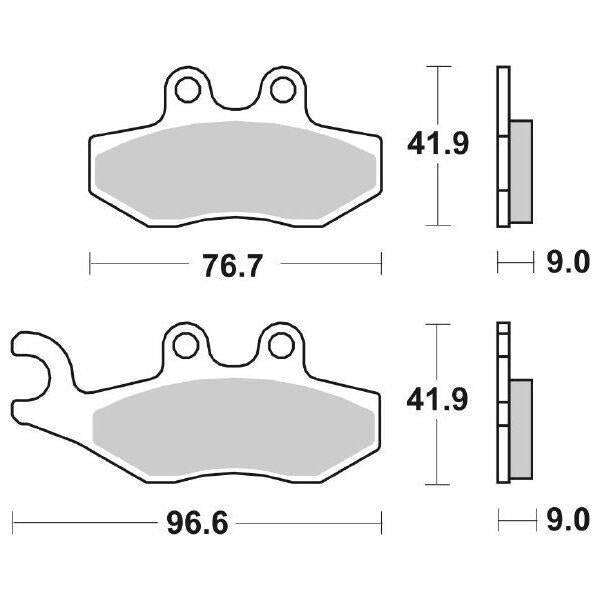 177CT SBS PASTIGLIA FRENO ANT per GILERA 250 Nexus IE E3 (M35400) 2007-2008 - LGMoto SRL