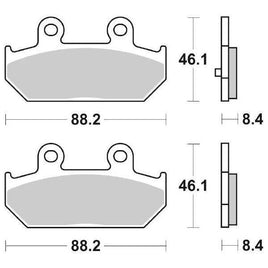 182HF SBS PASTIGLIA FRENO POST per SUZUKI 400 AN Burgman 2018-2024
