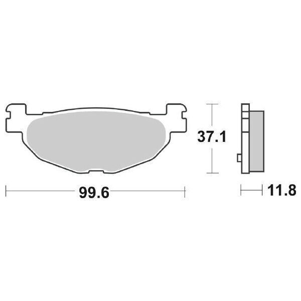 185CT SBS PASTIGLIA FRENO POST per YAMAHA 400 YP Majesty ABS 2009-2013