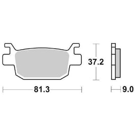 193HF SBS PASTIGLIA FRENO POST per BENELLI 300 BN302 2015-2016