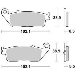 212MS SBS PASTIGLIA FRENO POST per KYMCO 500 Xciting 2004-2006