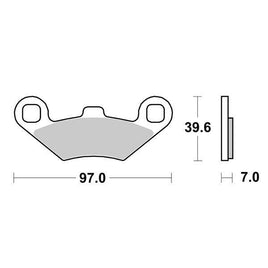 219MS SBS PASTIGLIA FRENO POST per PEUGEOT 400 Metropolis 2013-2016