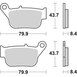 221HF SBS PASTIGLIA FRENO POST per YAMAHA 125 YP R X-MAX 2014-2015
