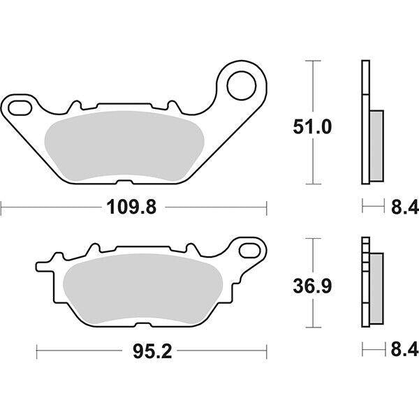 227HF SBS PASTIGLIA FRENO POST per YAMAHA 155 N MAX 2021-2022