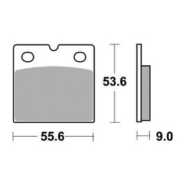 506DS-2 SBS PASTIGLIA FRENO ANT DX o SX per BMW 1000 R 100 CS 1980-1985