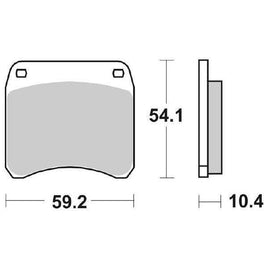 523DC SBS PASTIGLIA FRENO ANT per TRIUMPH 750 TR65 Thunderbird 1981-0