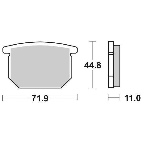 534HF SBS PASTIGLIA FRENO ANT per SUZUKI 550 GS E 1980-0