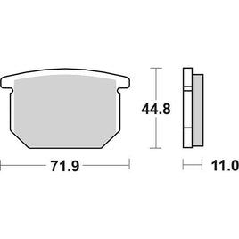 534DCC SBS PASTIGLIA FRENO ANT per SUZUKI 650 GS G Katana 1981-1982